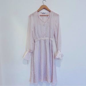 & Other Stories Lavender Silk Long-Sleeved Dress